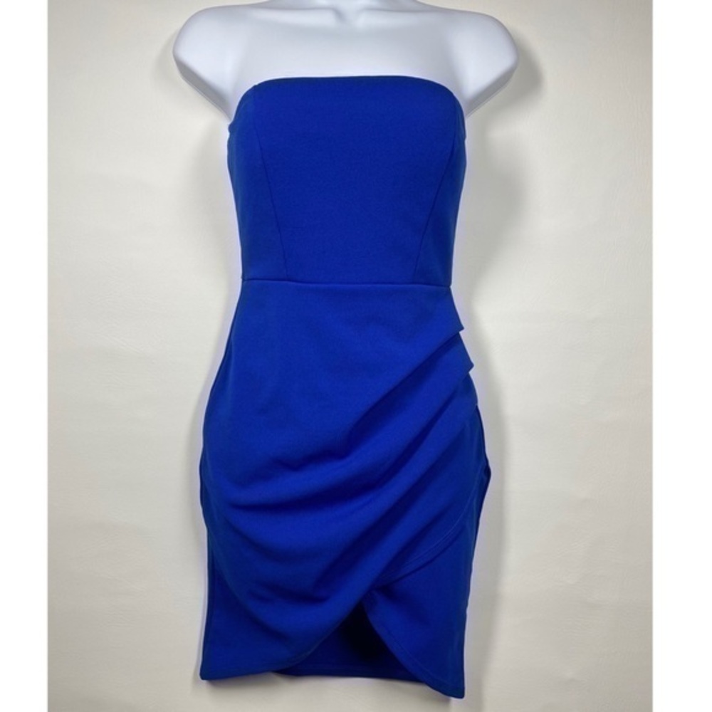 Steps New York Royal blue strapless dress